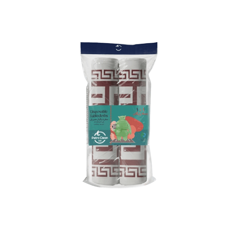 1+1 Pack of Biodegradable Patterned Disposable Tablecloth