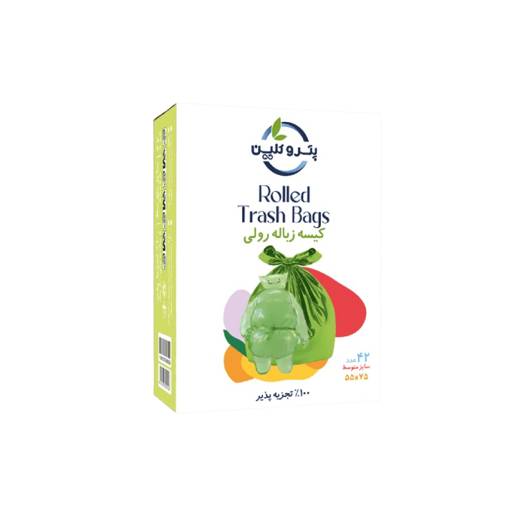 Biodegradable Boxed Trash Bags, 42 pieces, Medium Size